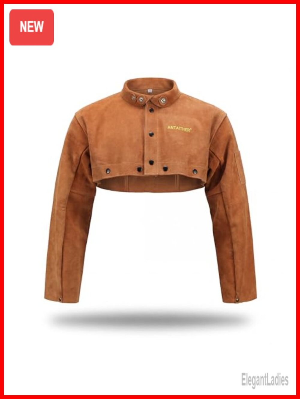Leather Welding Cape Sleeve Flame Resistant Welder Jacket Heavy Duty Protection